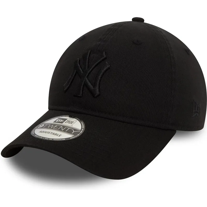 lippikset-kaareva-musta-saadettava-nauha-9twenty-washed-new-york-yankees-mlb-new-era
