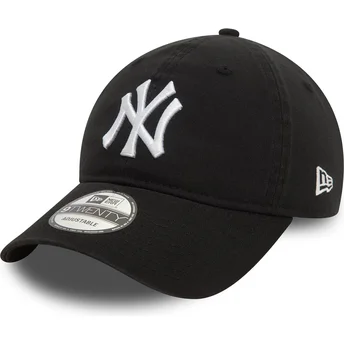 Lippikset kaareva musta säädettävä nauha 9TWENTY Washed New York Yankees MLB New Era