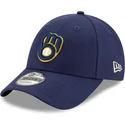 lippikset-kaareva-laivastonsininen-saadettava-nauha-9forty-the-league-milwaukee-brewers-mlb-new-era