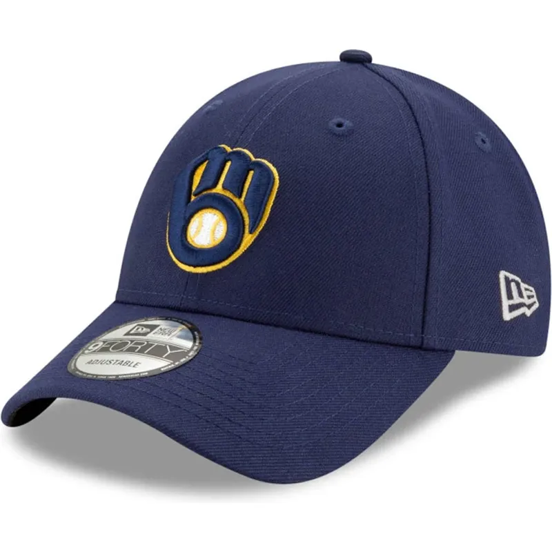 lippikset-kaareva-laivastonsininen-saadettava-nauha-9forty-the-league-milwaukee-brewers-mlb-new-era
