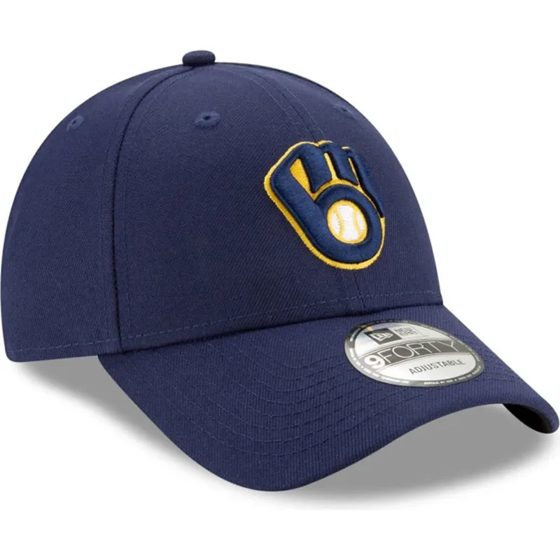lippikset-kaareva-laivastonsininen-saadettava-nauha-9forty-the-league-milwaukee-brewers-mlb-new-era