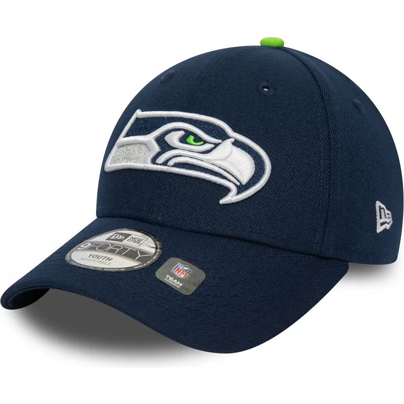 lippikset-kaareva-laivastonsininen-saadettava-nauha-lapsille-9forty-the-league-seattle-seahawks-nfl-new-era