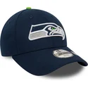 lippikset-kaareva-laivastonsininen-saadettava-nauha-lapsille-9forty-the-league-seattle-seahawks-nfl-new-era