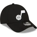 cap-kaareva-black-adjustable-strap-9forty-the-league-utah-jazz-nba-new-era