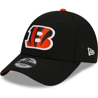 Lippikset kaareva musta säädettävä nauha lapsille 9FORTY The League Cincinnati Bengals NFL New Era