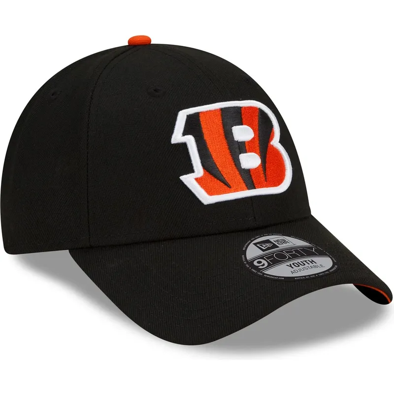 lippikset-kaareva-musta-saadettava-nauha-lapsille-9forty-the-league-cincinnati-bengals-nfl-new-era
