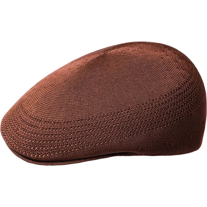 kangol-tropic-507-ventair-mahogany-brown-flat-cap