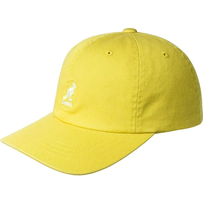 lippikset-kaareva-keltainen-saadettava-nauha-washed-baseball-lemon-sorbet-kangol lippikset-kaareva-keltainen-saadettava-nauha-washed-baseball-lemon-sorbet-kangol