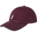 kangol-curved-brim-washed-baseball-cordovan-maroon-adjustable-cap