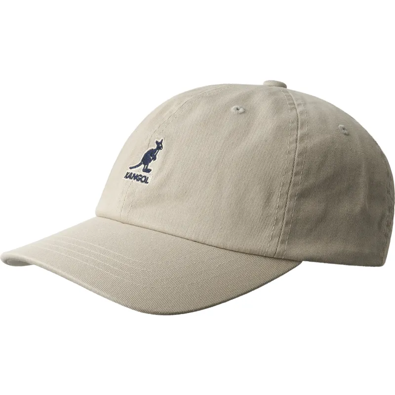 lippikset-kaareva-beige-saadettava-nauha-washed-baseball-kangol lippikset-kaareva-beige-saadettava-nauha-washed-baseball-kangol