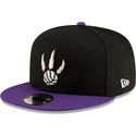 new-era-flat-brim-9fifty-classic-toronto-raptors-nba-black-and-purple-snapback-cap