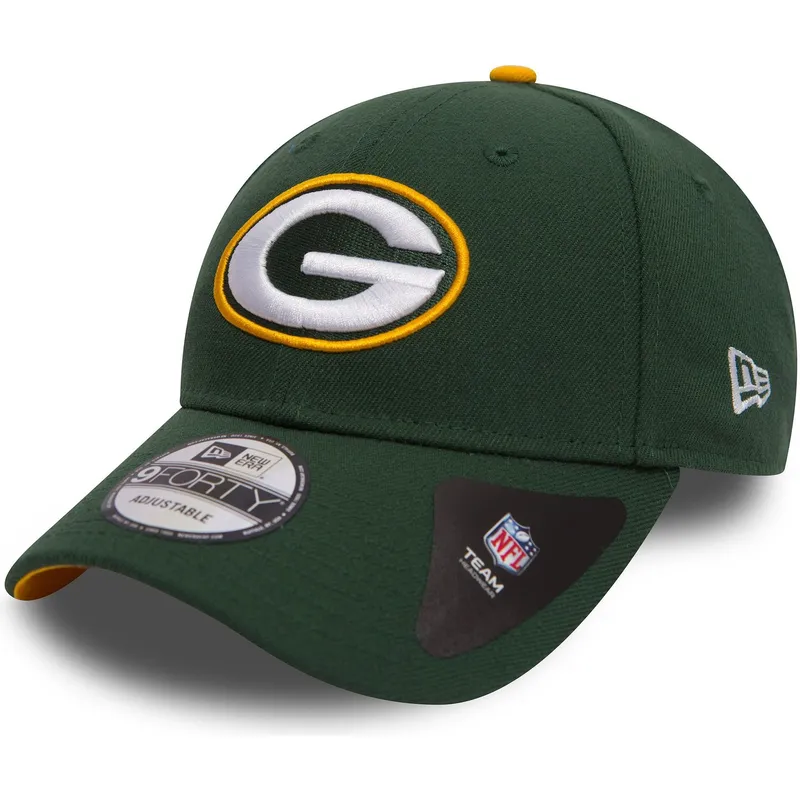 lippikset-kaareva-vihrea-saadettava-nauha-9forty-the-league-green-bay-packers-nfl-new-era