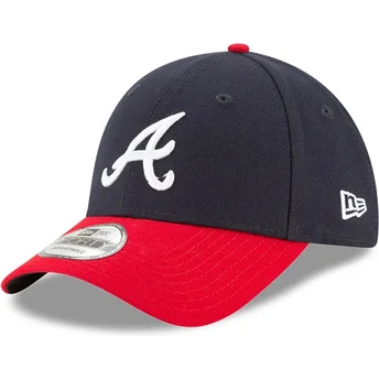 lippikset-kaareva-laivastonsininen-saadettava-nauha-9forty-the-league-atlanta-braves-mlb-new-era