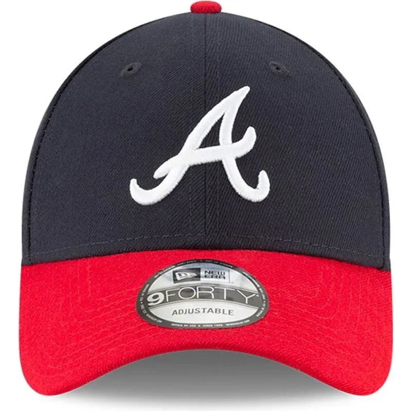 lippikset-kaareva-laivastonsininen-saadettava-nauha-9forty-the-league-atlanta-braves-mlb-new-era