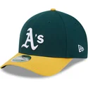 new-era-curved-brim-9forty-m-crown-player-replica-oakland-athletics-mlb-green-and-yellow-snapback-cap