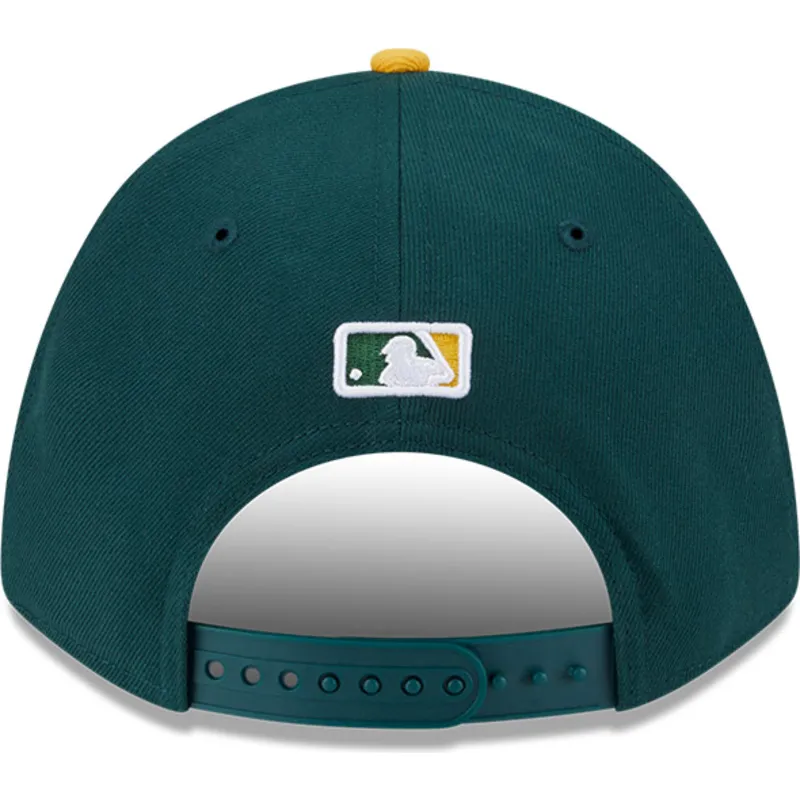 lippikset-kaareva-vihrea-snapback-9forty-m-crown-player-replica-oakland-athletics-mlb-new-era