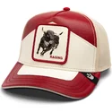 lippikset-kaareva-rekka-punainen-snapback-moto-lamba-raging-the-farm-goorin-bros