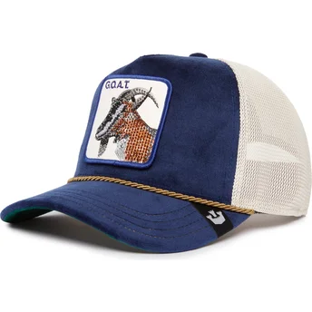 Goorin Bros. Sapphire Goat The Farm Jewel Tones Blue and White Trucker Hat