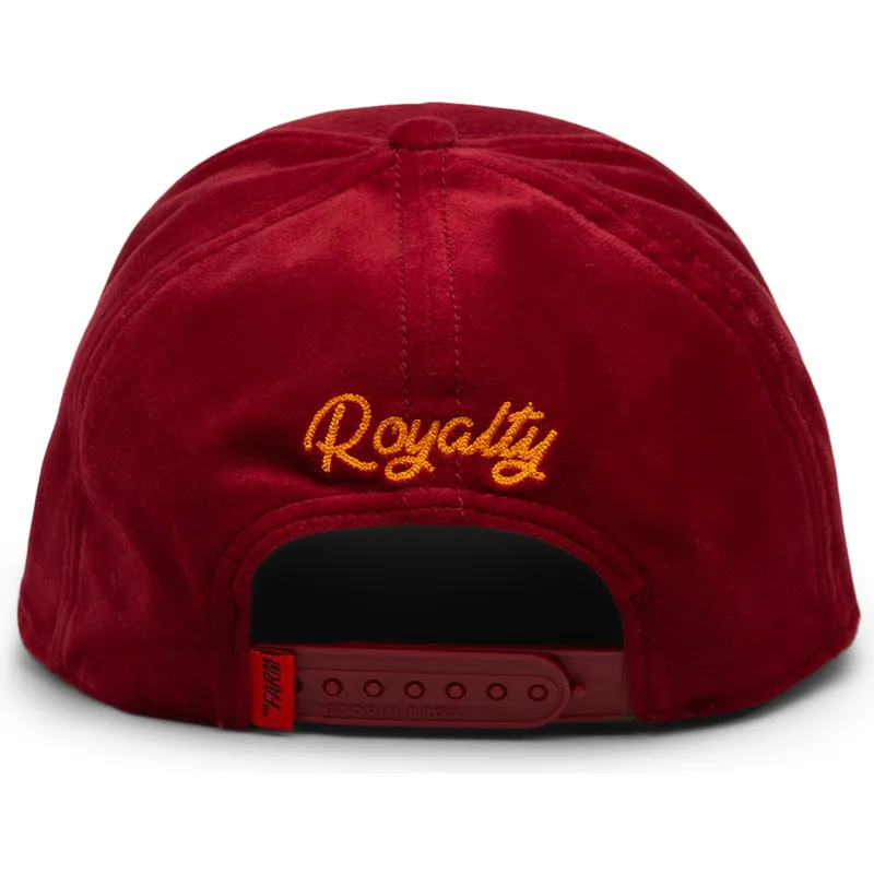 lippikset-kaareva-punainen-snapback-royalty-the-farm-goorin-bros lippikset-kaareva-punainen-snapback-royalty-the-farm-goorin-bros