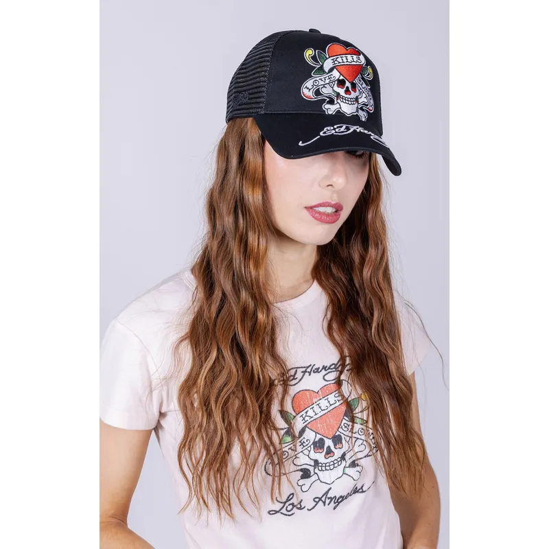 lippikset-kaareva-rekka-musta-snapback-love-kills-slowly-ed-hardy