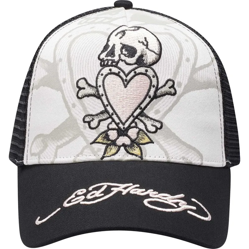 lippikset-kaareva-rekka-musta-snapback-death-before-ed-hardy
