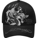 lippikset-kaareva-rekka-musta-snapback-mono-giant-ed-hardy