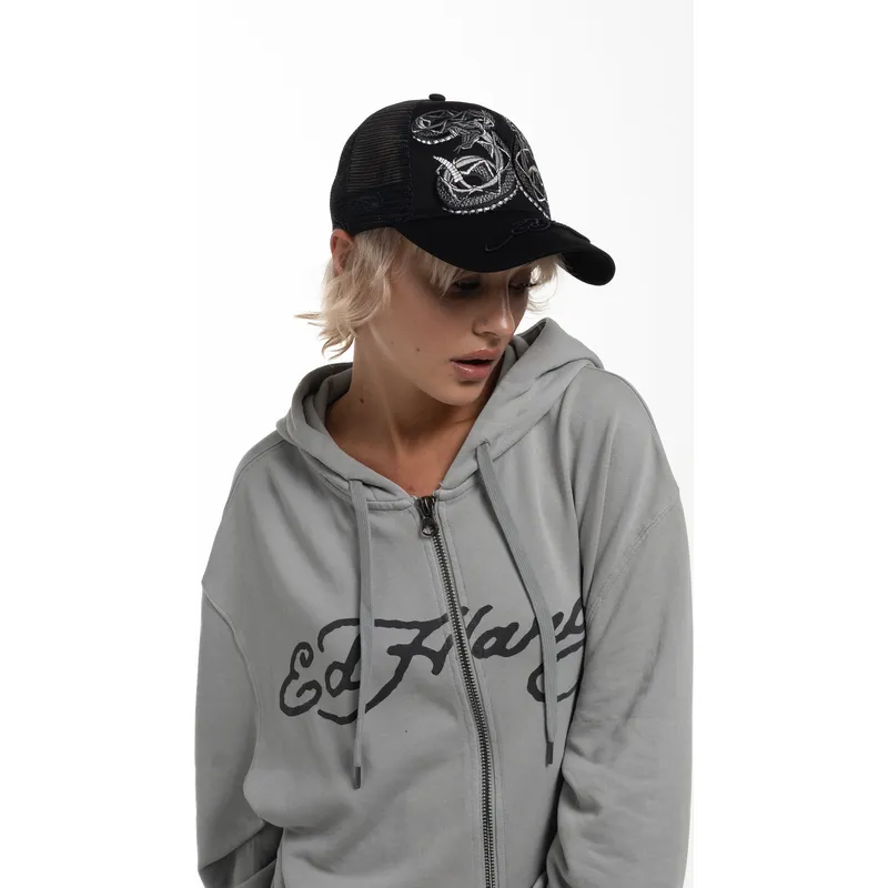 lippikset-kaareva-rekka-musta-snapback-duo-black-snake-ed-hardy