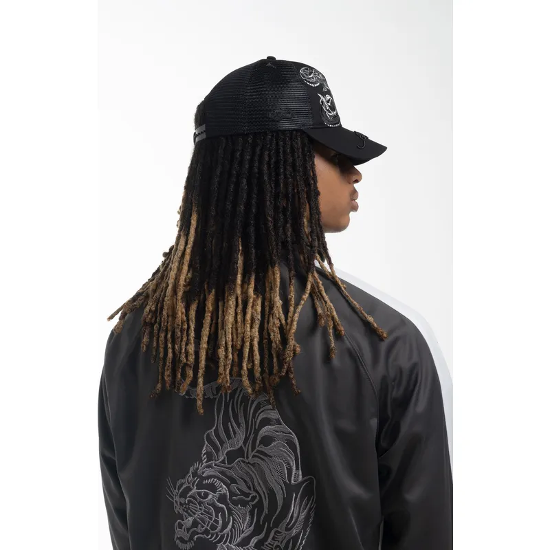 lippikset-kaareva-rekka-musta-snapback-duo-black-snake-ed-hardy