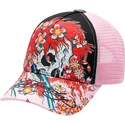 lippikset-kaareva-rekka-vaaleanpunainen-snapback-ghost-ed-hardy