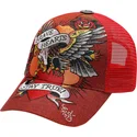 lippikset-kaareva-rekka-punainen-snapback-brave-hearts-ed-hardy