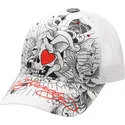 lippikset-kaareva-rekka-valkoinen-snapback-death-or-glory-ed-hardy
