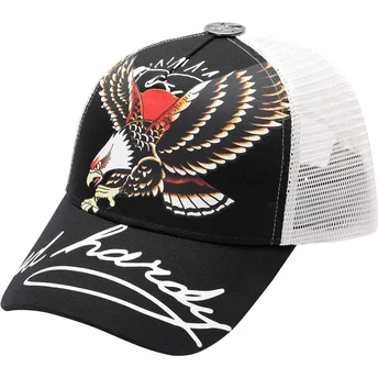 Lippikset kaareva rekka musta snapback Soaring Eagle Ed Hardy
