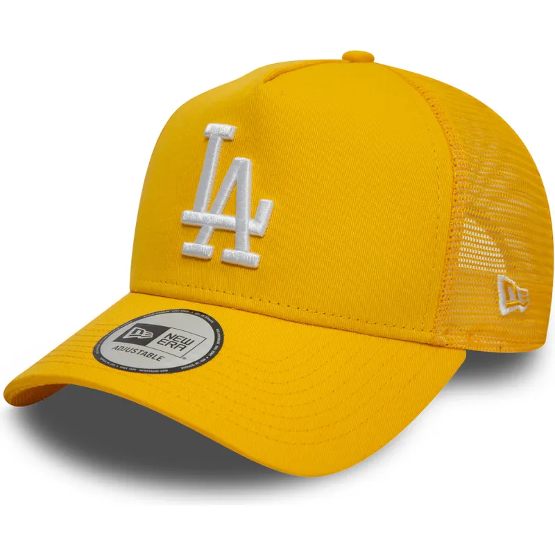 lippikset-kaareva-rekka-keltainen-snapback-9forty-a-frame-league-essential-los-angeles-dodgers-mlb-new-era