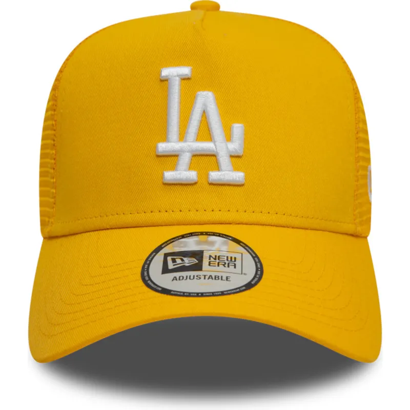 lippikset-kaareva-rekka-keltainen-snapback-9forty-a-frame-league-essential-los-angeles-dodgers-mlb-new-era