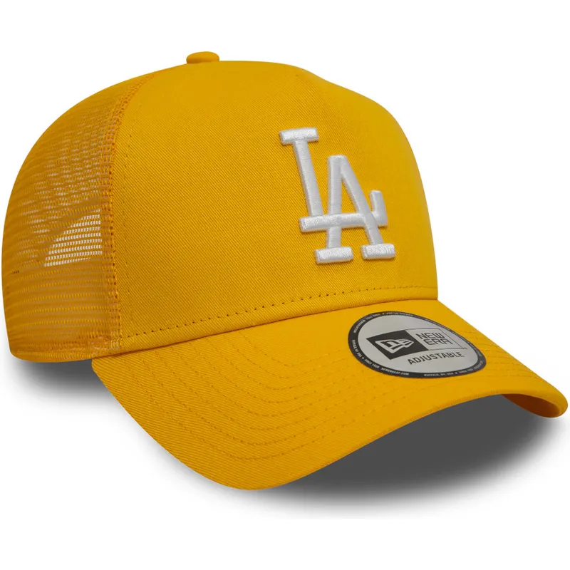 lippikset-kaareva-rekka-keltainen-snapback-9forty-a-frame-league-essential-los-angeles-dodgers-mlb-new-era