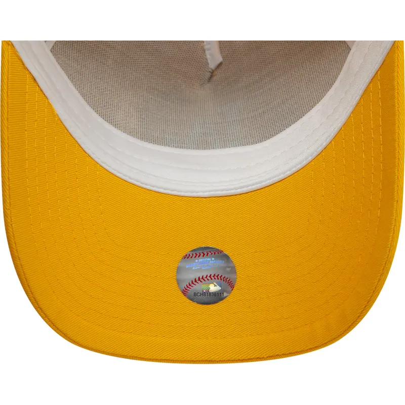 lippikset-kaareva-rekka-keltainen-snapback-9forty-a-frame-league-essential-los-angeles-dodgers-mlb-new-era