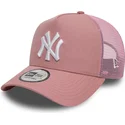lippikset-kaareva-rekka-vaaleanpunainen-snapback-9forty-a-frame-league-essential-new-york-yankees-mlb-new-era