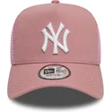 lippikset-kaareva-rekka-vaaleanpunainen-snapback-9forty-a-frame-league-essential-new-york-yankees-mlb-new-era