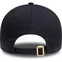 new-era-curved-brim-golden-logo-9forty-metallic-los-angeles-dodgers-mlb-navy-blue-adjustable-cap