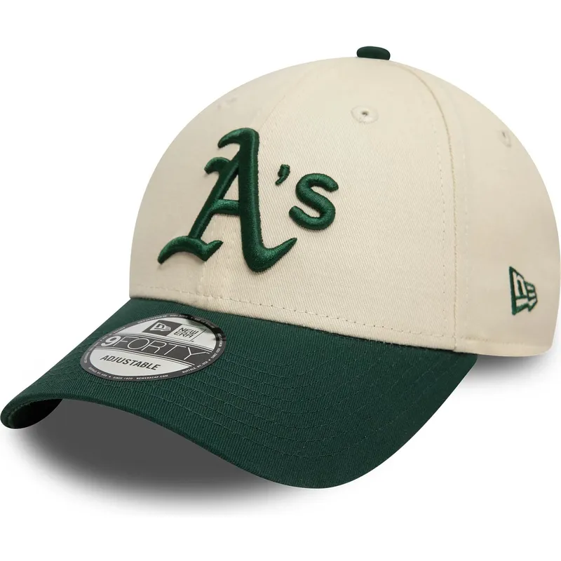 cap-kaareva-beige-adjustable-strap-9forty-colour-block-oakland-athletics-mlb-new-era cap-kaareva-beige-adjustable-strap-9forty-colour-block-oakland-athletics-mlb-new-era