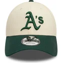 cap-kaareva-beige-adjustable-strap-9forty-colour-block-oakland-athletics-mlb-new-era