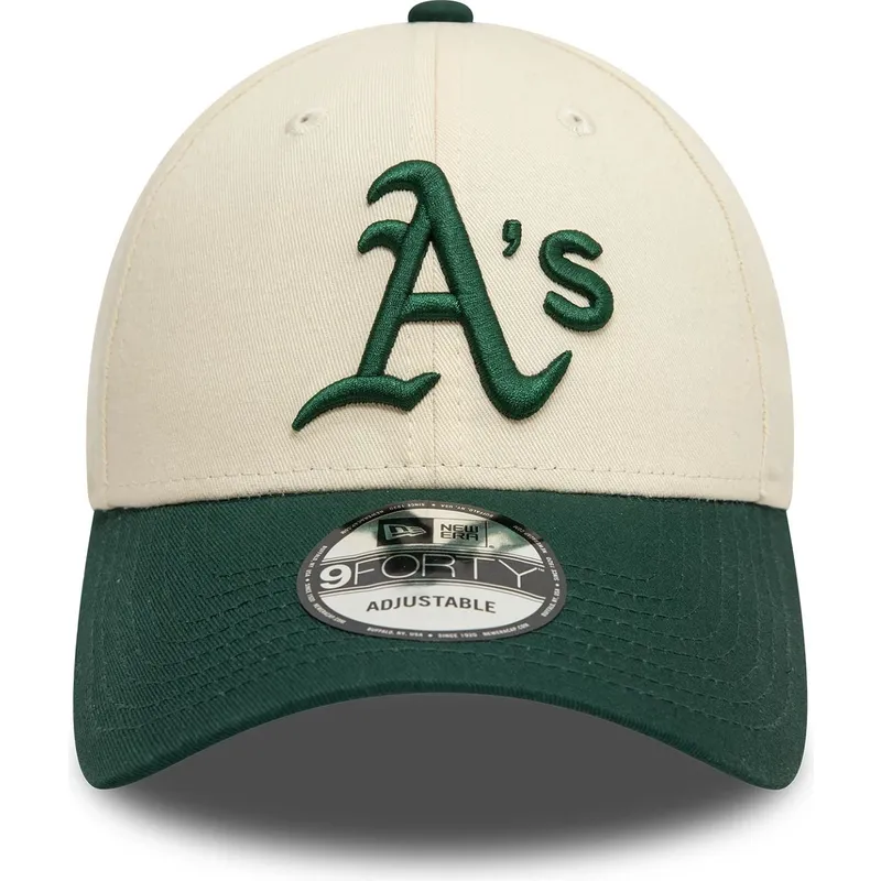 cap-kaareva-beige-adjustable-strap-9forty-colour-block-oakland-athletics-mlb-new-era cap-kaareva-beige-adjustable-strap-9forty-colour-block-oakland-athletics-mlb-new-era