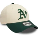 cap-kaareva-beige-adjustable-strap-9forty-colour-block-oakland-athletics-mlb-new-era