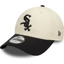 lippikset-kaareva-beige-saadettava-nauha-9forty-colour-block-chicago-white-sox-mlb-new-era