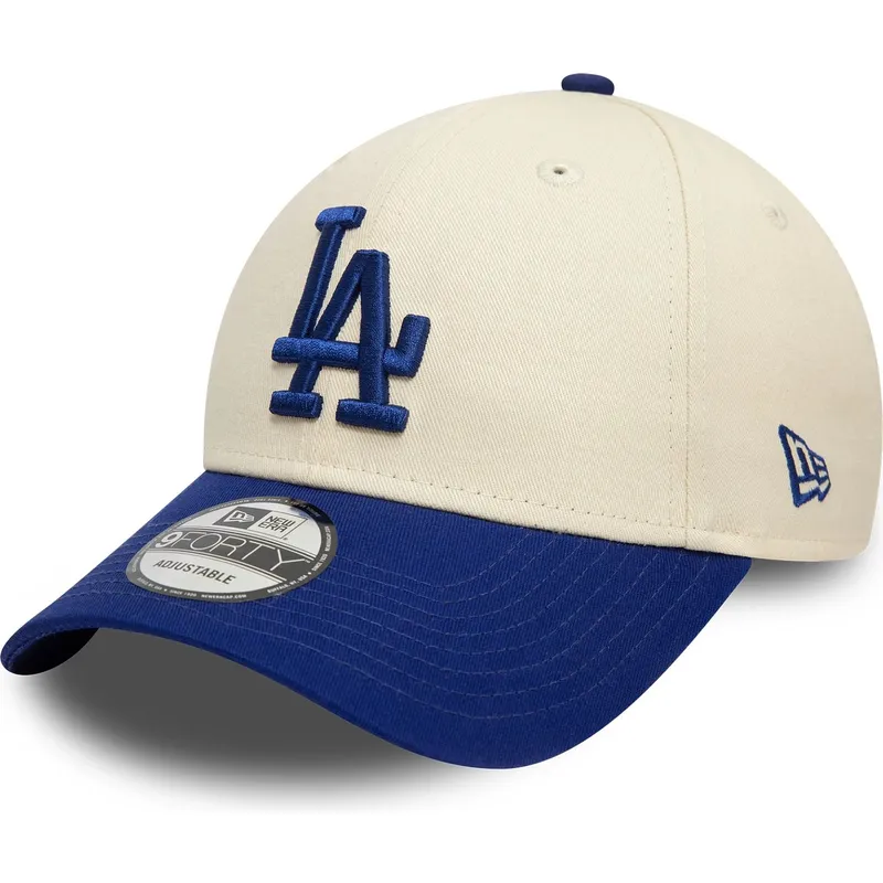 lippikset-kaareva-beige-saadettava-nauha-9forty-colour-block-los-angeles-dodgers-mlb-new-era