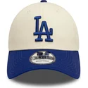 new-era-curved-brim-9forty-colour-block-los-angeles-dodgers-mlb-beige-and-blue-adjustable-cap