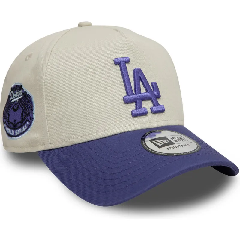 lippikset-kaareva-violetti-snapback-9forty-a-frame-world-series-patch-los-angeles-dodgers-mlb-new-era