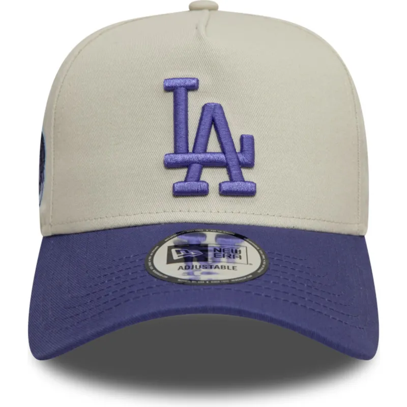 lippikset-kaareva-violetti-snapback-9forty-a-frame-world-series-patch-los-angeles-dodgers-mlb-new-era