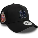 lippikset-kaareva-musta-snapback-9forty-a-frame-world-series-patch-new-york-yankees-mlb-new-era