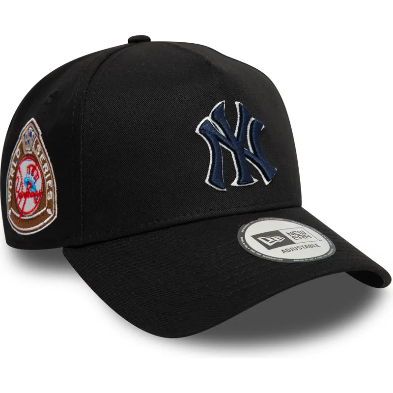 lippikset-kaareva-musta-snapback-9forty-a-frame-world-series-patch-new-york-yankees-mlb-new-era